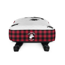 Load image into Gallery viewer, Backpack Red Plaid Bear Climbing Out