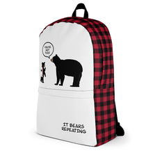 Load image into Gallery viewer, Backpack It Bears Repeating Image On top