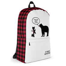 Load image into Gallery viewer, Backpack It Bears Repeating Image On top
