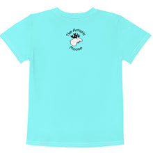 Load image into Gallery viewer, Kids Crew Neck T-shirt Aqua Bear Reading