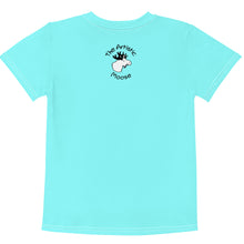 Load image into Gallery viewer, Kids Crew Neck T-shirt Aqua Grandpa Loves You