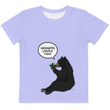 Load image into Gallery viewer, Kids Crew Neck T-shirt Periwinkle Grandpa Loves You