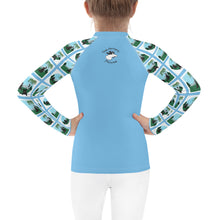 Load image into Gallery viewer, Kids Rash Guard Blue Bear Stories