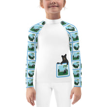 Load image into Gallery viewer, Kids Rash Guard Bear Stories White