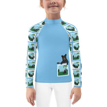 Load image into Gallery viewer, Kids Rash Guard Blue Bear Stories