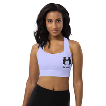 Load image into Gallery viewer, Longline Sports Bra Periwinkle Be Kind