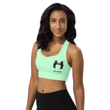 Load image into Gallery viewer, Longline Sports Bra Lime Green Be Kind