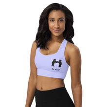 Load image into Gallery viewer, Longline Sports Bra Periwinkle Be Kind