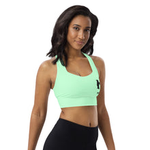 Load image into Gallery viewer, Longline Sports Bra Lime Green Be Kind