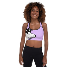 Load image into Gallery viewer, Padded Sports Bra Purple The Artistic Moose