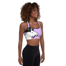 Load image into Gallery viewer, Padded Sports Bra Purple The Artistic Moose