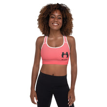 Load image into Gallery viewer, Padded Sports Bra Coral Gradient Be Kind