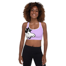 Load image into Gallery viewer, Padded Sports Bra Purple The Artistic Moose