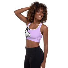Load image into Gallery viewer, Padded Sports Bra Purple The Artistic Moose