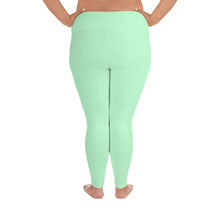 Load image into Gallery viewer, Plus Size Leggings Lime Green Be Kind