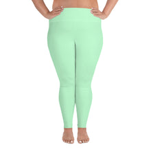 Load image into Gallery viewer, Plus Size Leggings Lime Green Be Kind