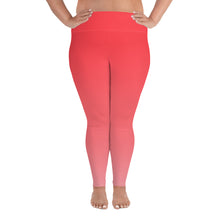 Load image into Gallery viewer, Plus Size Leggings Coral Gradient Be Kind