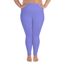 Load image into Gallery viewer, Plus Size Leggings Purple Yellow Sky Moose Silhouette