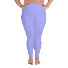 Load image into Gallery viewer, Plus Size Leggings Periwinkle Moose Silhouette