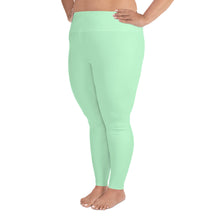 Load image into Gallery viewer, Plus Size Leggings Lime Green Be Kind