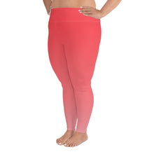 Load image into Gallery viewer, Plus Size Leggings Coral Gradient Be Kind