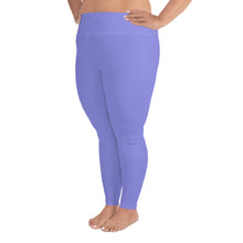 Load image into Gallery viewer, Plus Size Leggings Purple Yellow Sky Moose Silhouette