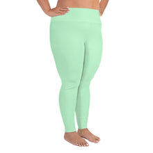 Load image into Gallery viewer, Plus Size Leggings Lime Green Be Kind