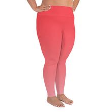 Load image into Gallery viewer, Plus Size Leggings Coral Gradient Be Kind