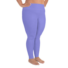 Load image into Gallery viewer, Plus Size Leggings Purple Yellow Sky Moose Silhouette