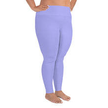 Load image into Gallery viewer, Plus Size Leggings Periwinkle Moose Silhouette