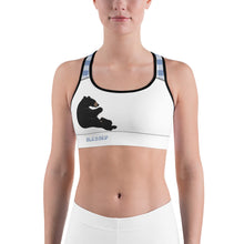 Load image into Gallery viewer, Sports Bra Blue Plaid Blessed