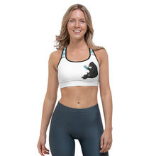 Load image into Gallery viewer, Sports Bra Aqua Plaid Once Upon A Time