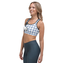 Load image into Gallery viewer, Sports Bra Blue Plaid Moose