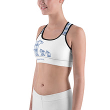 Load image into Gallery viewer, Sports Bra Blue Plaid Mama Bear Two Cubs