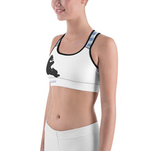 Load image into Gallery viewer, Sports Bra Blue Plaid Blessed