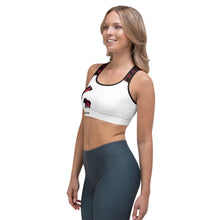 Load image into Gallery viewer, Sports Bra Red Plaid White Front Red Plaid Mama Bear One Cub