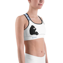 Load image into Gallery viewer, Sports Bra Blue Plaid Blessed