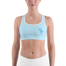 Load image into Gallery viewer, Sports Bra Blue Moose Silhouette