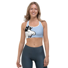 Load image into Gallery viewer, Sports Bra Blue The Artistic Moose