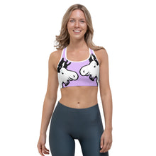 Load image into Gallery viewer, Sports Bra Purple The Artistic Moose Two Moose