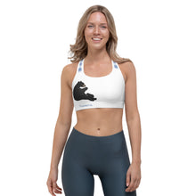 Load image into Gallery viewer, Sports Bra Blue Plaid Thankful