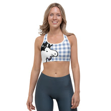 Load image into Gallery viewer, Sports Bra Blue Plaid Moose