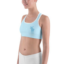 Load image into Gallery viewer, Sports Bra Blue Moose Silhouette