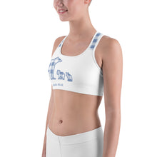Load image into Gallery viewer, Sports Bra Blue Plaid Mama Bear Two Cubs