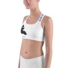 Load image into Gallery viewer, Sports Bra Blue Plaid Blessed