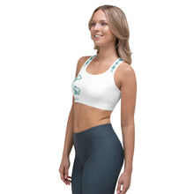 Load image into Gallery viewer, Sports Bra Aqua Plaid Mama One Cub