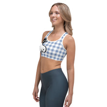 Load image into Gallery viewer, Sports Bra Blue Plaid Moose