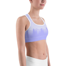 Load image into Gallery viewer, Sports Bra Periwinkle Moose Silhouette