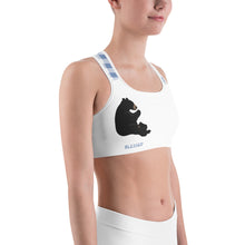 Load image into Gallery viewer, Sports Bra Blue Plaid Blessed