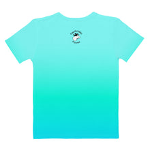 Load image into Gallery viewer, Women's T-shirt Aqua Green Blue Bee Kind